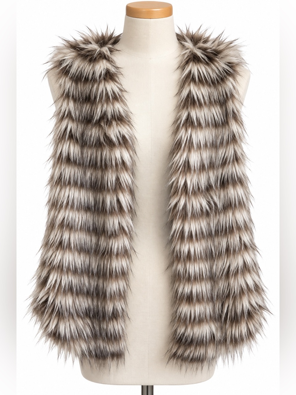 Ariat Women’s Faux Fur Vest in Taupe and Cream